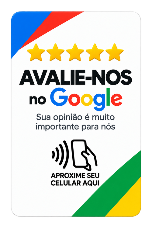 Placa NFC Doltro Connect para avaliações no Google